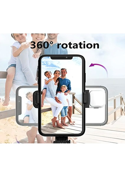 Lıve-K8 Tripod / Selfie Çubuğu 130 cm Işıksız Bluetooth Kumandalı 360° Döndürülebilir Başlık