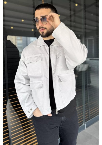 Erkek Ön Fermuarlı Oversize Ceket fiyatları