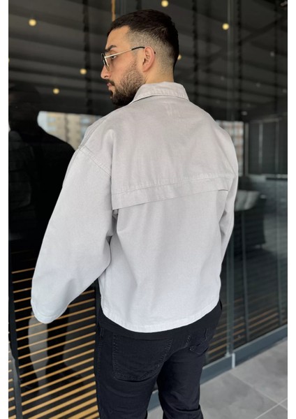 Erkek Ön Fermuarlı Oversize Ceket modelleri