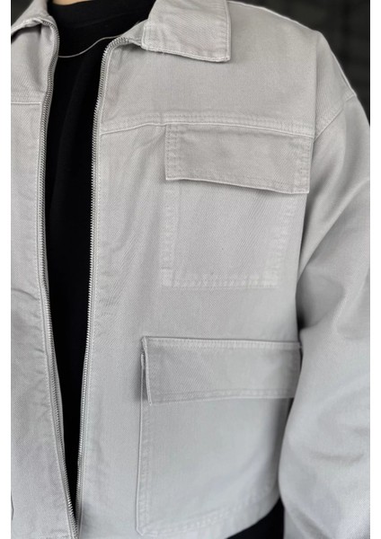 Erkek Ön Fermuarlı Oversize Ceket fırsatları