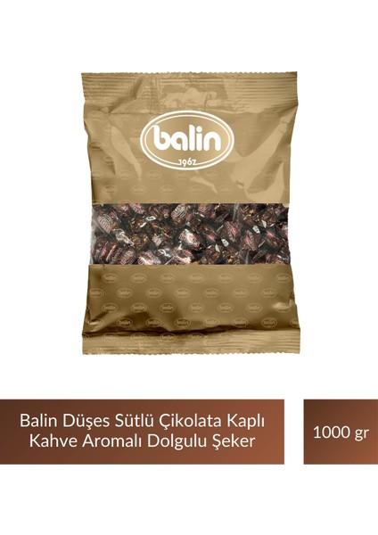 Düşes Çikolata Kaplı Kahve Aromalı Sert Şeker 1000 gr x 2 Adet
