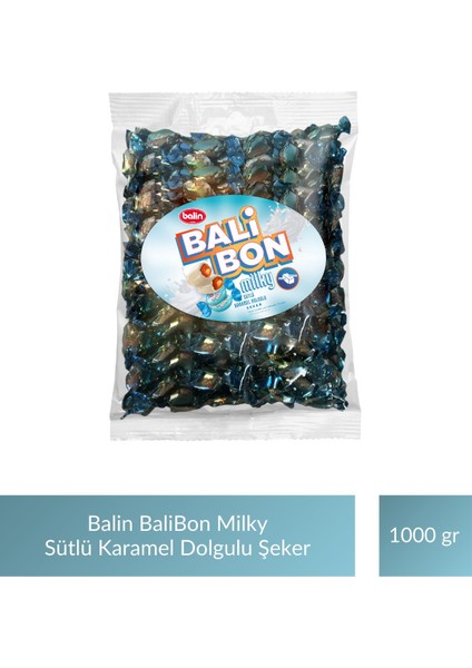 Balibon Milky Sütlü Karamel Dolgulu Şeker 1000 gr x 5 Adet fiyatları