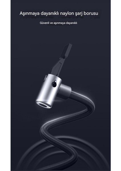 Elektrikli Araba Hava Pompası, USB Veya Araba Çakmak Şarj, 4500MAH, Siyah (Yurt Dışından)