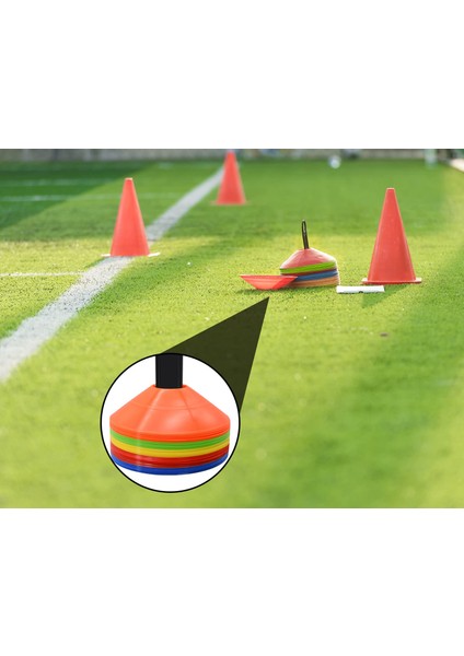 25 Paket Koni, Taşıma Çantası ve Braketi ile Futbol Konisi, Uygulama Ekipmanları, 5 Renk (Yurt Dışından) modelleri