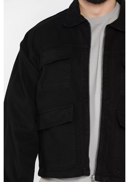 Erkek Ön Fermuarlı Oversize Ceket fırsatları