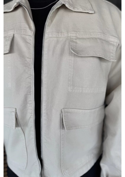 Erkek Ön Fermuarlı Oversize Ceket indirimleri