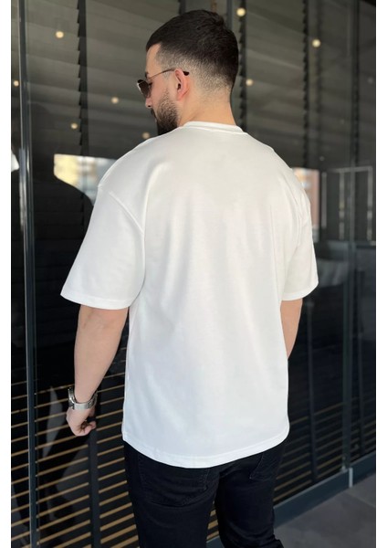 Erkek Bisiklet Yaka Basic Oversize Tişört P-00015026 modelleri