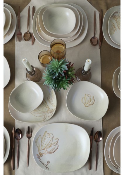 Vintage Bloom Isabella Yemek Takımı 24 Parça 6 Kişilik 22054-55-56-57