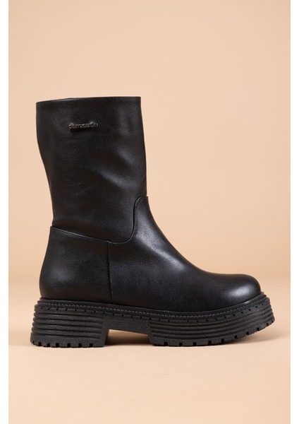 Anyek Kadın Kalın Tabanlı Siyah Bot PC-52063 fırsatları