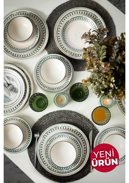 Green Leaf Yemek Takımı 24 Parça 6 Kişilik 22634-35-38-40