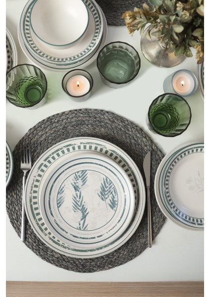 Green Leaf Yemek Takımı 24 Parça 6 Kişilik 22634-35-38-40 fiyatları