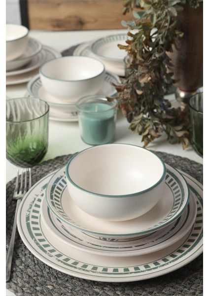 Green Leaf Yemek Takımı 24 Parça 6 Kişilik 22634-35-38-40