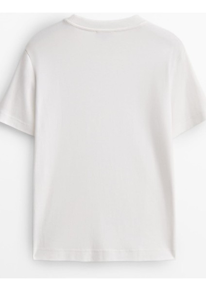 Pamuk Nefes Alan Bisiklet Yaka Regular Fit Normal Kesim Baskısız Basic T-Shirt