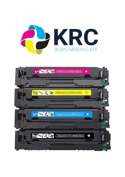 Krcburo 415A-W2030A Laserjet Pro 1 Set Cmyk Çipli Muadil