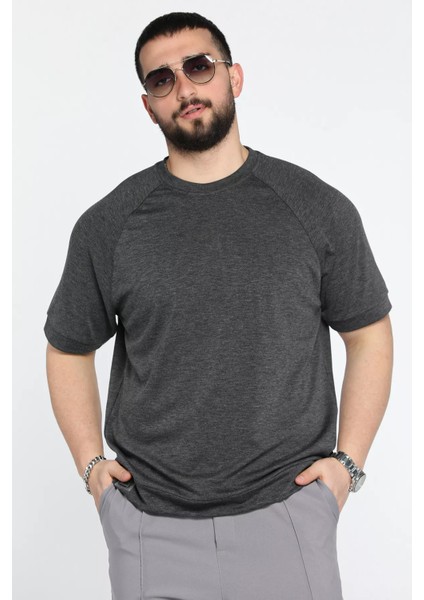 Erkek Bisiklet Yaka Kendinden Desenli Amblem Detaylı Tişört P-00015041 fiyatları