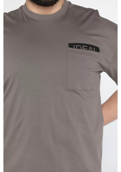 Erkek Tek Cepli Bisiklet Yaka Baskılı Tişört P-00015045 fırsatları