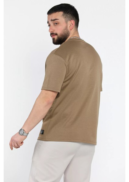 Erkek Bisiklet Yaka Dikiş Detaylı Likralı Tişört P-00015039 modelleri