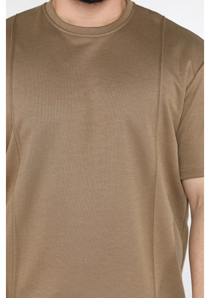 Erkek Bisiklet Yaka Dikiş Detaylı Likralı Tişört P-00015039 fırsatları