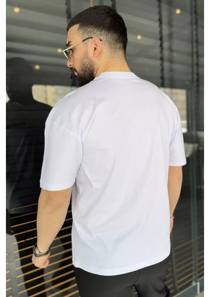 Erkek Tek Cepli Bisiklet Yaka Baskılı Tişört P-00015045 fırsatları