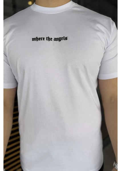 Erkek Bisiklet Yaka Silikon Kabartma Baskılı Tişört P-00015046 modelleri