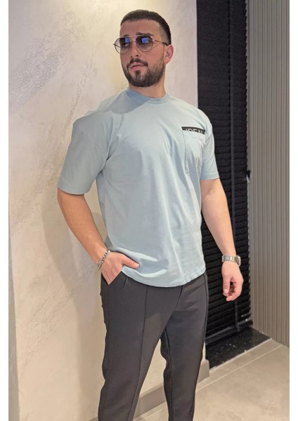 Erkek Tek Cepli Bisiklet Yaka Baskılı Tişört P-00015045 fiyatları