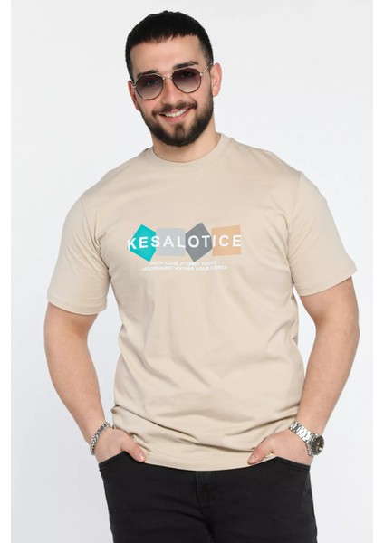 Erkek Bisiklet Yaka Baskılı Tişört P-00015048 fiyatları