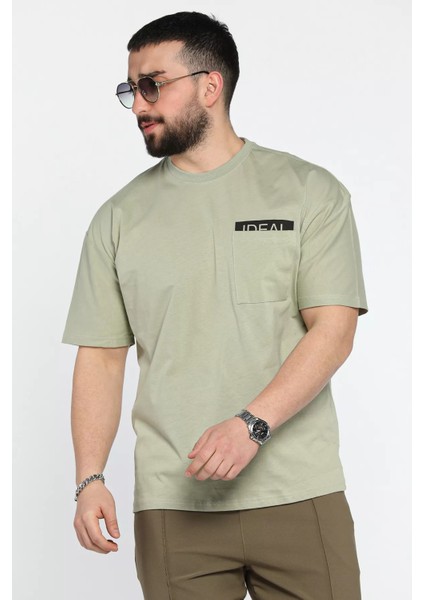 Erkek Tek Cepli Bisiklet Yaka Baskılı Tişört P-00015045 fiyatları