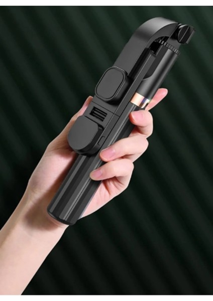 2 In 1 3 Renk Işıklı ve Kumandalı Masa Üstü Tripod Olabilen Telefon Tutuculu Selfie Çubuğu 130 cm K8 modelleri