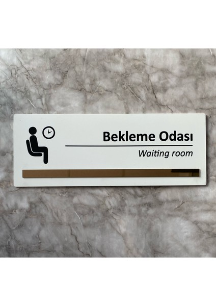 Bronz Aynalı Beyaz Seri Bekleme Salonu Yönlendirme Levhası fırsatları