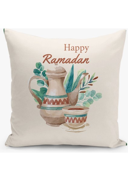 4'lü Kırlent Kılıf Seti Ramazan - Ramadan Desenli Çift Taraflı Dijital Baskılı modelleri