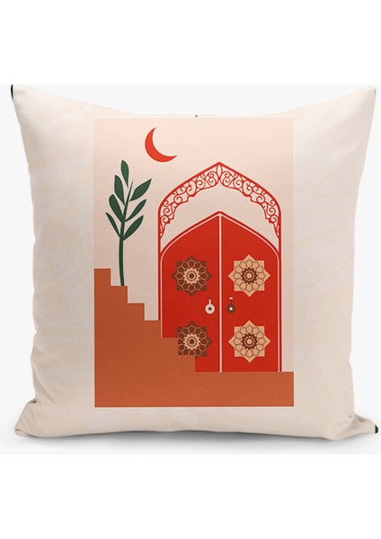 4'lü Kırlent Kılıf Seti Ramazan - Ramadan Desenli Çift Taraflı Dijital Baskılı fırsatları