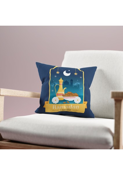 Çift Taraflı Ramazan - Ramadan Desenli Dijital Baskı Kırlent Kılıfı fiyatları