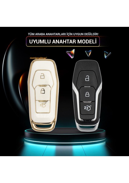 Mondeo 3 Buton Smart Nano Anahtar Kılıfı - Beyaz fiyatları