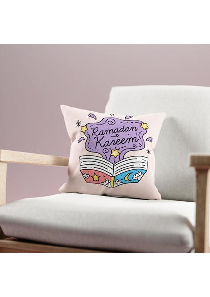 Çift Taraflı Ramazan - Ramadan Desenli Dijital Baskı Kırlent Kılıfı fiyatları
