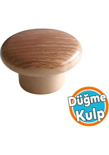 Mobilya Düğme Kulp Açık Ceviz Renk Mutfak Dolap Dolabı Çekmece Kulbu Plastik Tek Vida