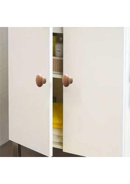 Mobilya Düğme Kulp Açık Ceviz Renk Mutfak Dolap Dolabı Çekmece Kulbu Plastik Tek Vida indirimleri