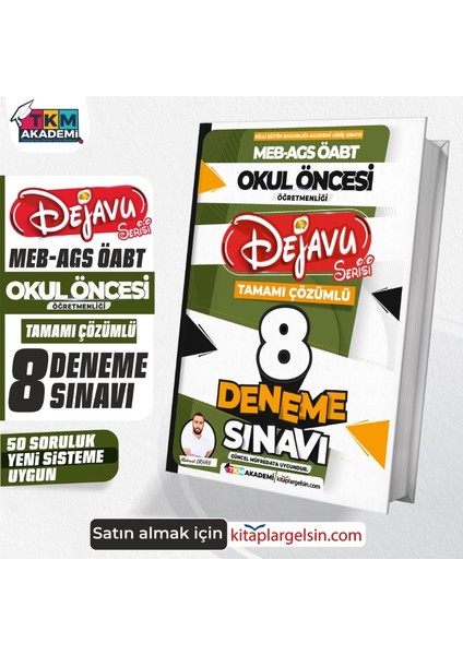 Meb-Ags Okul Öncesi Öabt Dejavu Serisi Tamamı Çözümlü 8 Deneme Sınavı