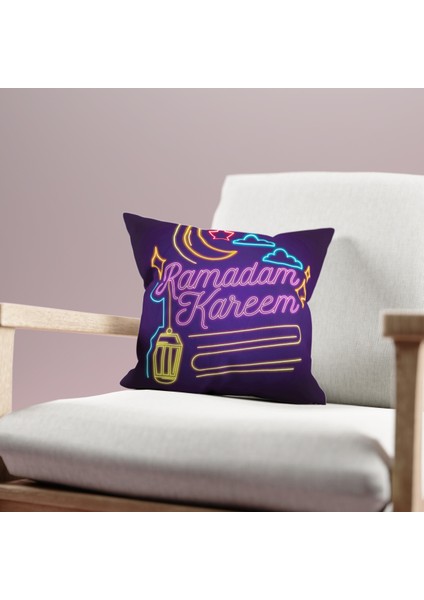 Çift Taraflı Ramazan - Ramadan Desenli Dijital Baskı Kırlent Kılıfı fiyatları
