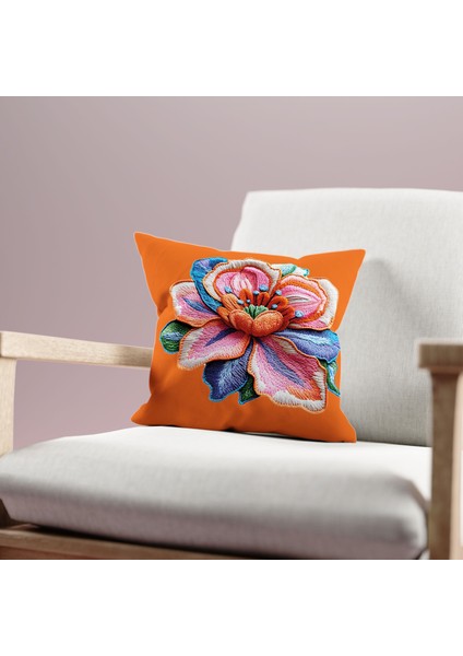 Çift Taraflı Nakış Desenli Dijital Baskı Kırlent Kılıfı fiyatları