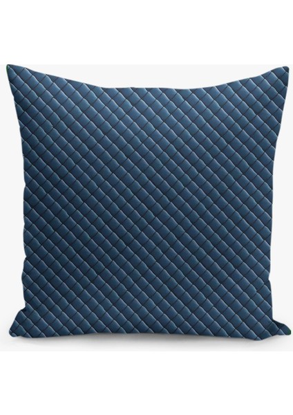 Çift Taraflı Kareli Dijital Baskı Kırlent Kılıfı