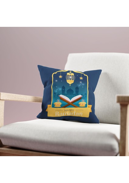 Çift Taraflı Ramazan - Ramadan Desenli Dijital Baskı Kırlent Kılıfı fiyatları