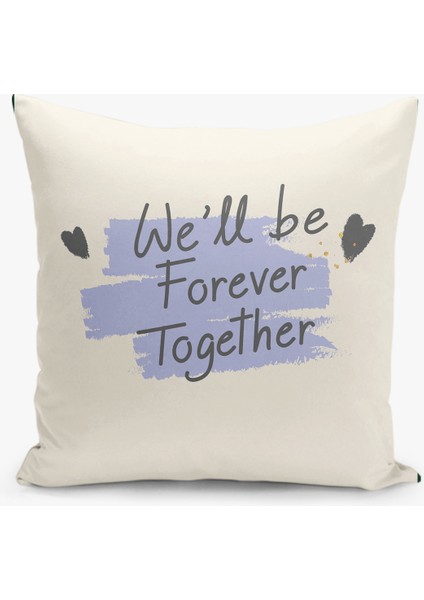 Çift Taraflı Sevgililer Günü Valentine's Day Desenli Dijital Baskı Kırlent Kılıfı