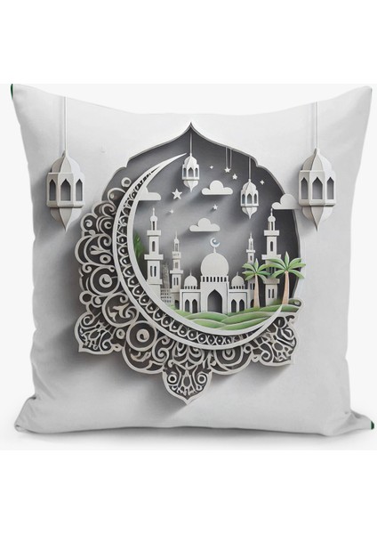 4'lü Kırlent Kılıf Seti Ramazan - Ramadan Desenli Çift Taraflı Dijital Baskılı indirimleri