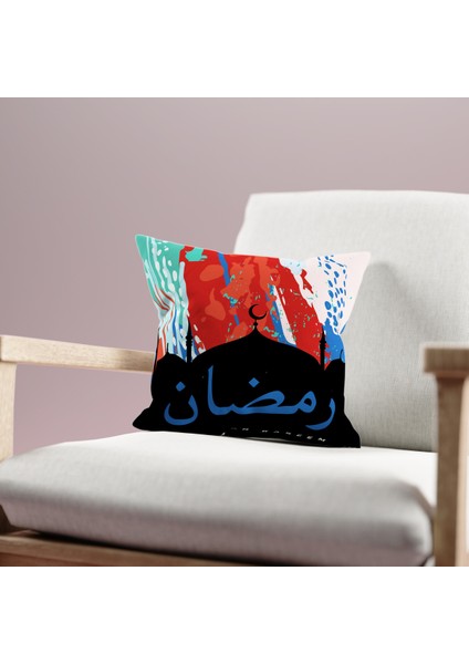 Çift Taraflı Ramazan - Ramadan Desenli Dijital Baskı Kırlent Kılıfı fiyatları