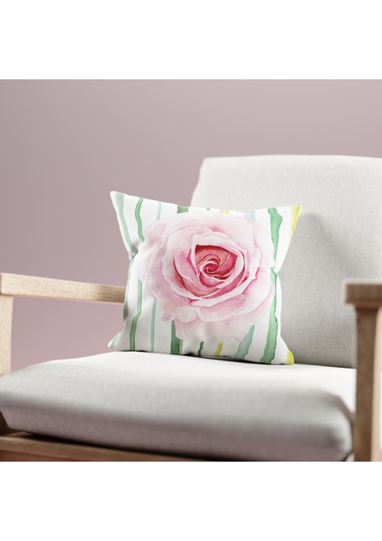 4'lü Kırlent Kılıf Seti Çiçek Deseni Çift Taraflı Dijital Baskılı modelleri