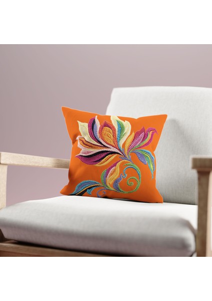 Çift Taraflı Nakış Desenli Dijital Baskı Kırlent Kılıfı fiyatları