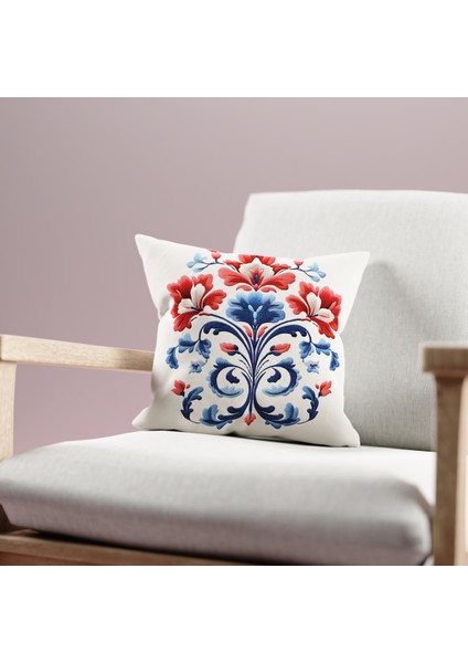 Çift Taraflı Nakış Desenli Dijital Baskı Kırlent Kılıfı fiyatları