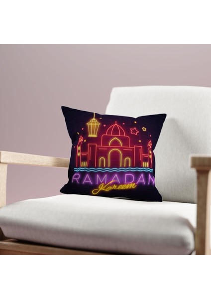 Çift Taraflı Ramazan - Ramadan Desenli Dijital Baskı Kırlent Kılıfı fiyatları