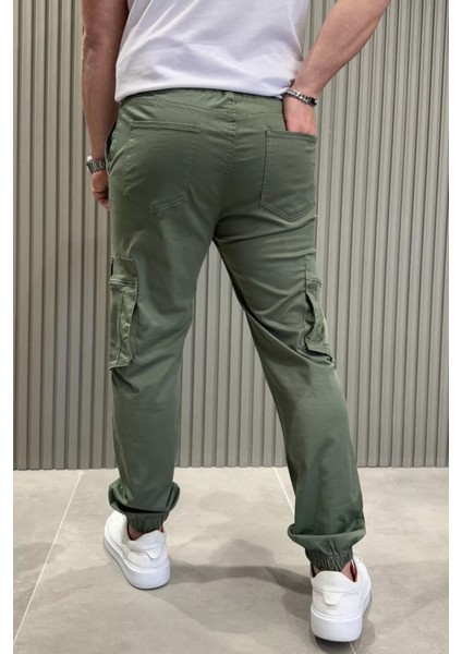 Erkek Bel Ve Paça Lastikli Kargo Cep Pantolon P-00015053