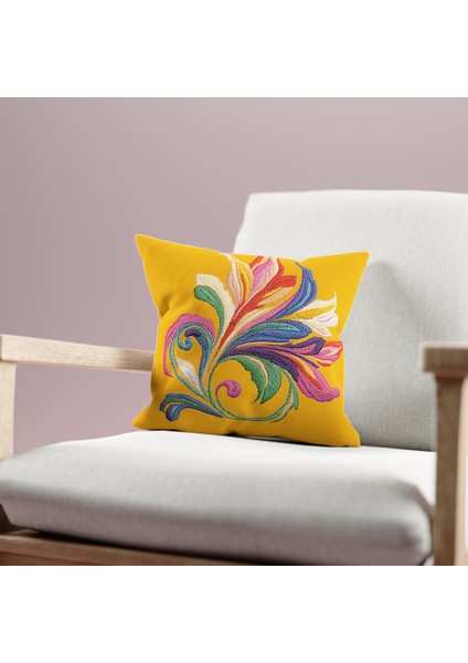 Çift Taraflı Nakış Desenli Dijital Baskı Kırlent Kılıfı fiyatları